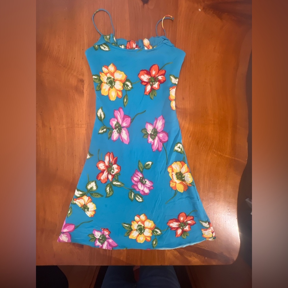 Ralph Lauren Blue Floral Mini Dress